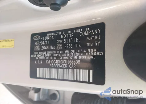 2012 Hyundai Genesis 5.0 R-Spec из США, поврежденный, VIN KMHGC4DHXCU168508